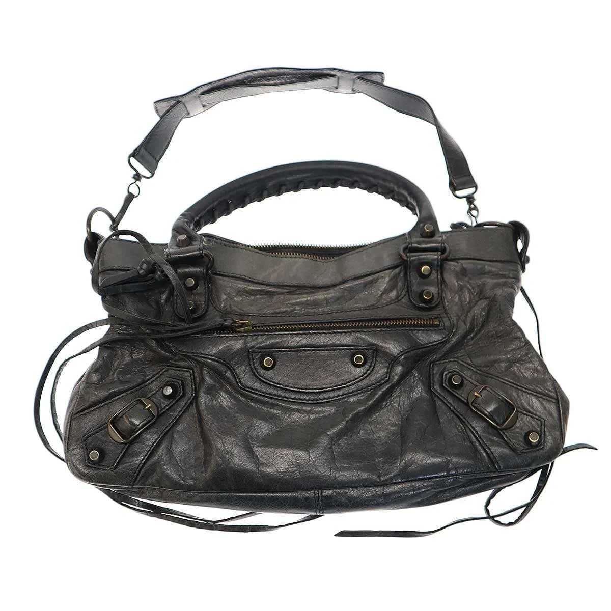 BALENCIAGA バレンシアガ THE FIRST ザファースト レザーハンドバッグ 103208