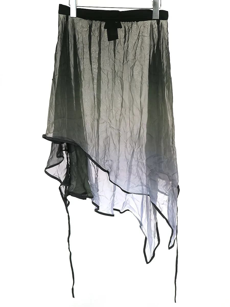 HAIDER ACKERMANN ハイダーアッカーマン アシンメトリーグラデーションスカート
