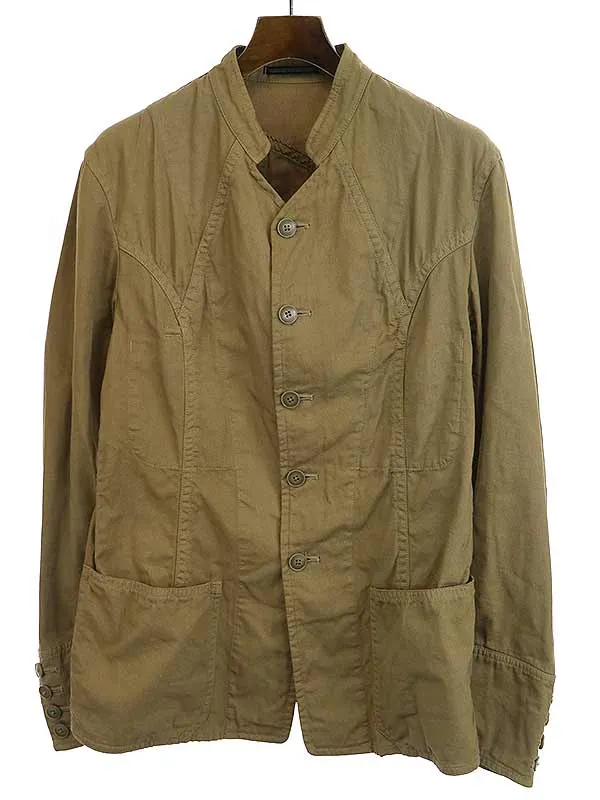 Yohji Yamamoto ヨウジヤマモトプールオム 12SS 製品染めスタンドカラージャケット