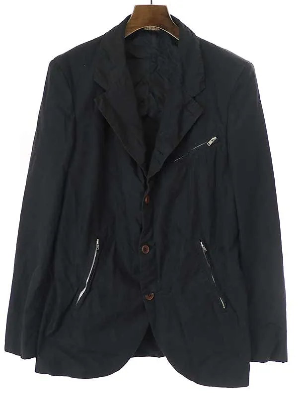 COMME des GARCONS コムデギャルソンオムドゥ 19SS ポリエステル縮絨ジップジャケット
