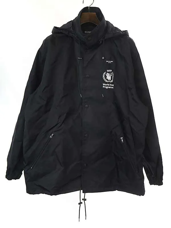 BALENCIAGA バレンシアガ 18AW WFP World Food Programme フーデッドコーチジャケット