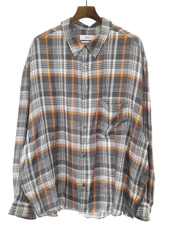 Graphpaper グラフペーパー 20AW Tencel Check Regular Collar Big Shirt チェックシャツ