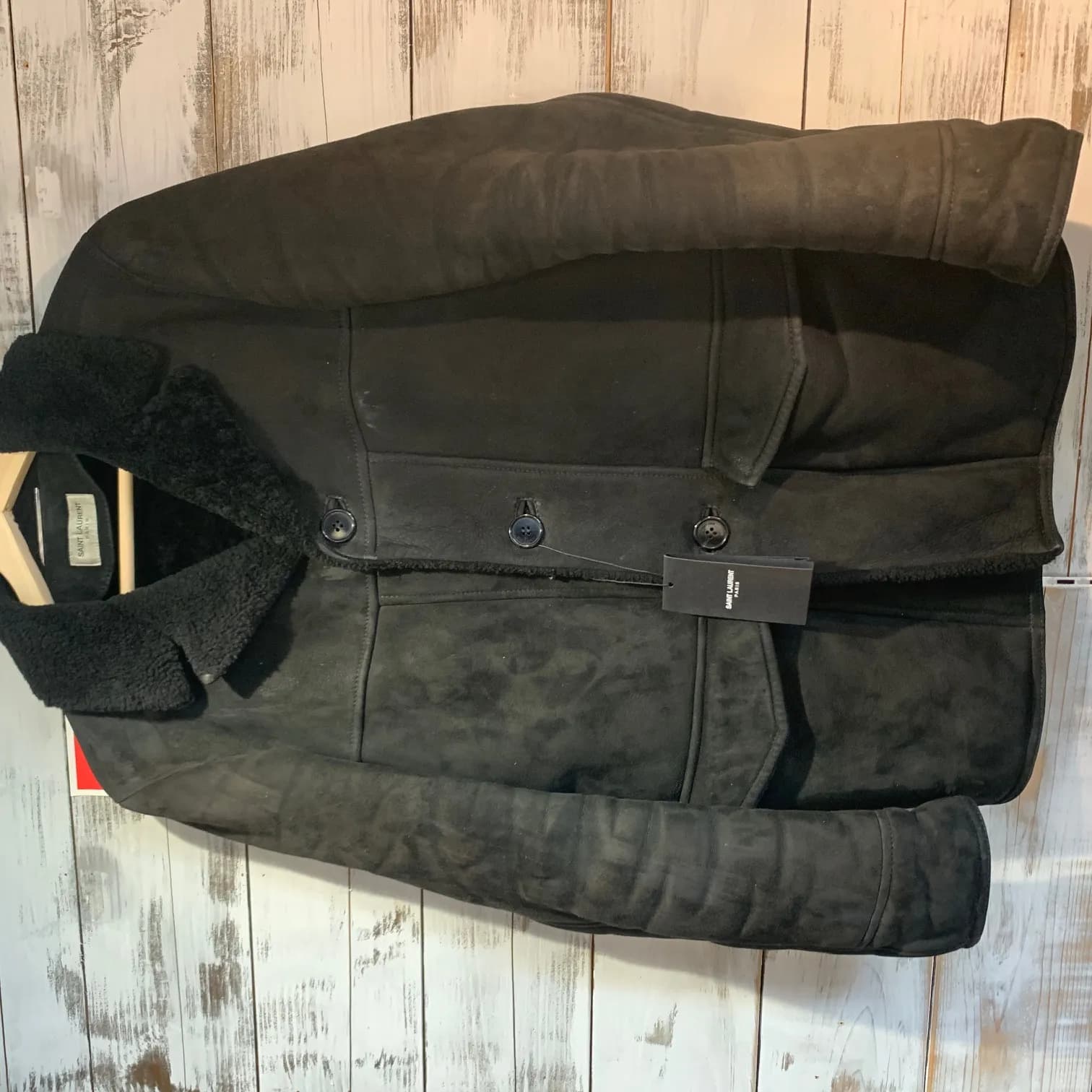 SAINT LAURENT SAINT LAURENT PARIS 13AW Mouton leather jacket