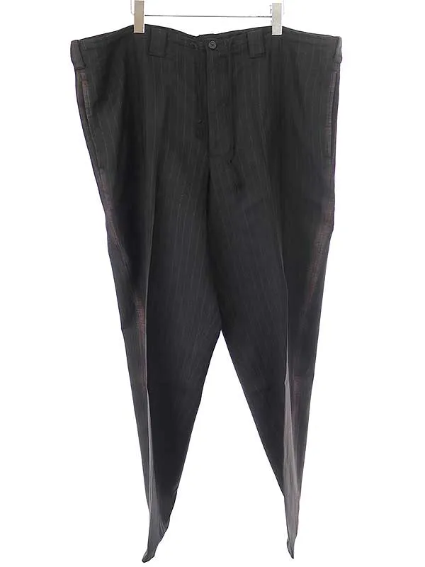 Yohji Yamamoto ヨウジヤマモト プールオム 96AW ピンストライプサイドラインパンツ