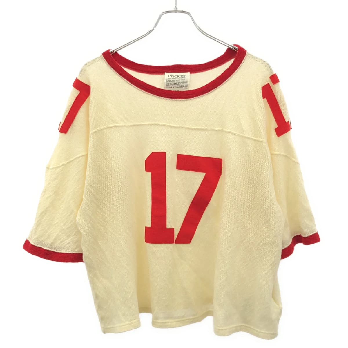 INSCRIRE アンスクリア 24SS Mesh Football Tee/メッシュ フットボール Tシャツ I24SS-BC84