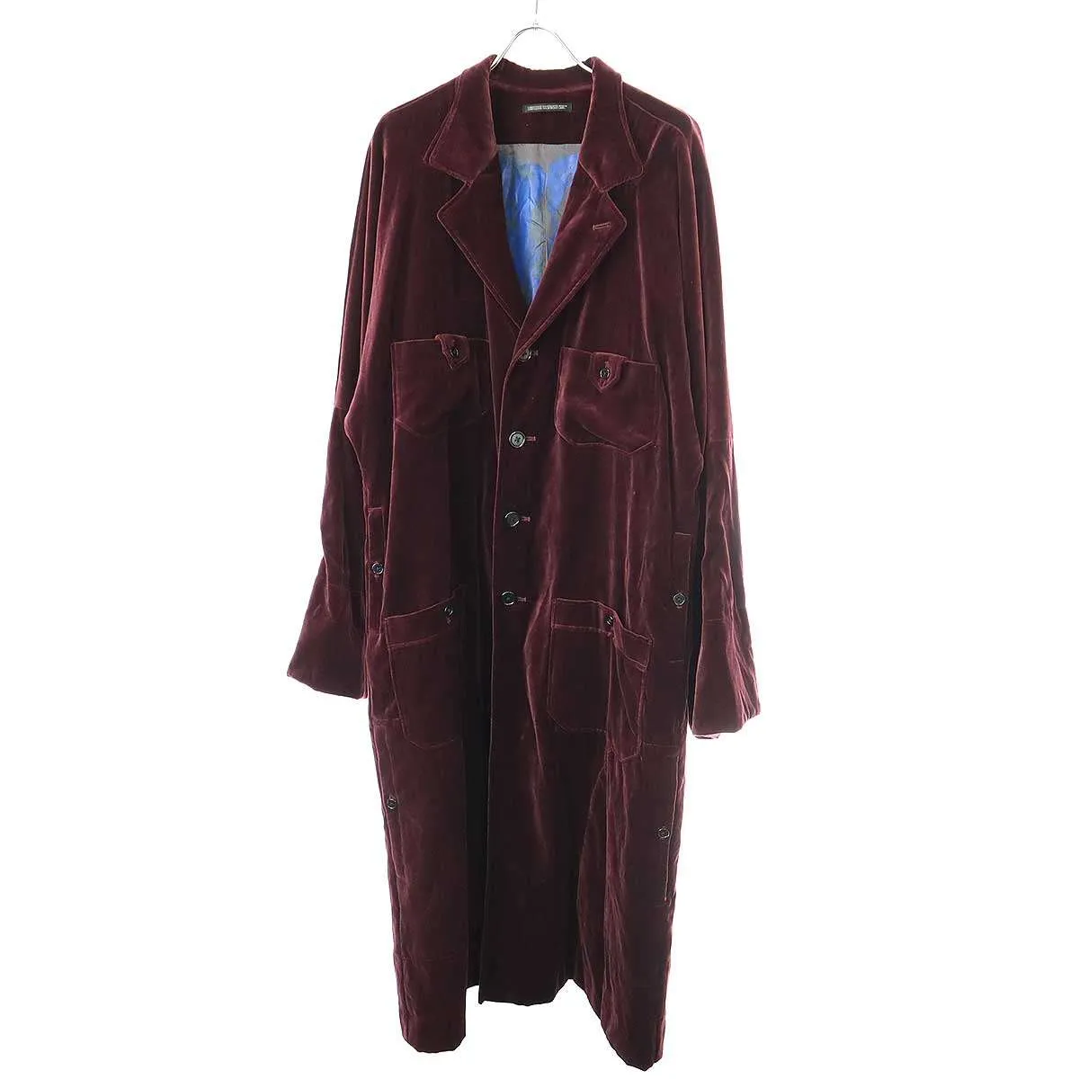 Yohji Yamamoto ヨウジヤマモト プールオム 17AW ライナーペイントベルベットリバーシブルコート