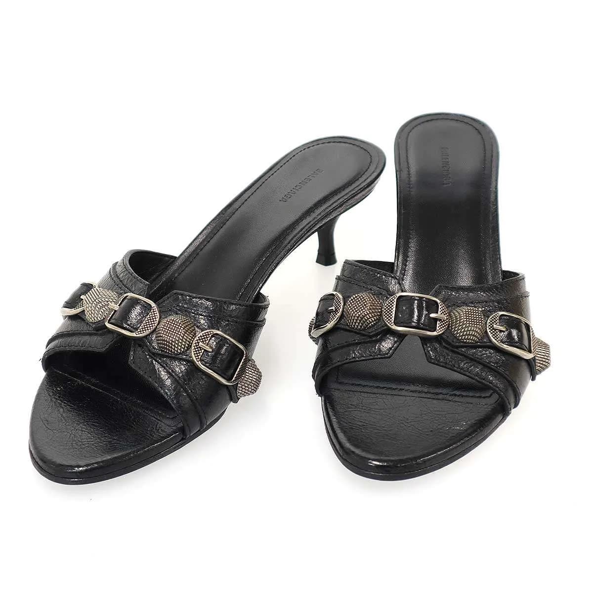 BALENCIAGA バレンシアガ Cagole Studded Leather Mules ルカゴール ミュールサンダル 694350