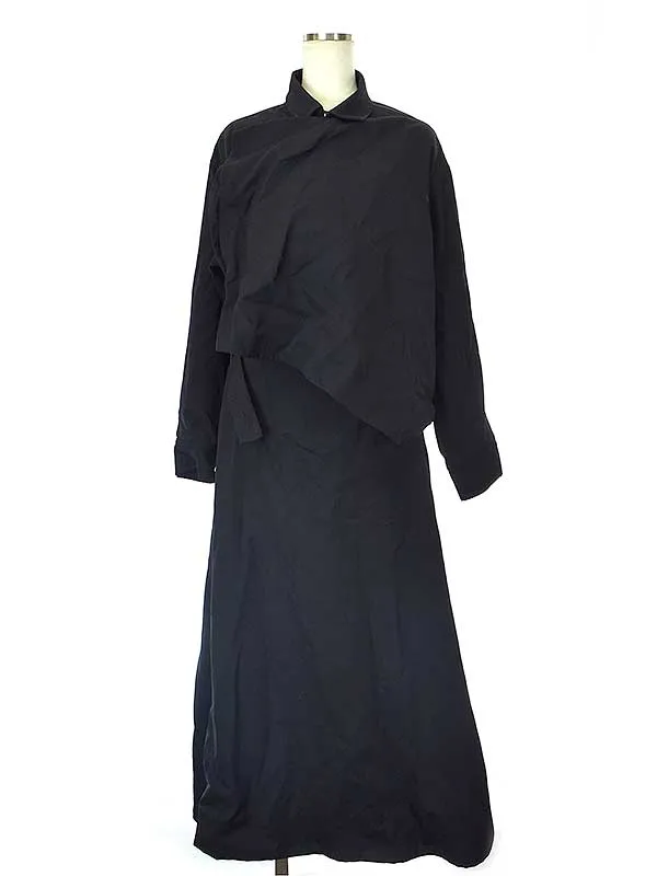 Yohji Yamamoto ヨウジヤマモト ファム 93AW ウールギャバジンスカートドッキングオールイワン