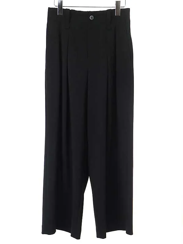 ISSEY MIYAKE イッセイミヤケ ハイウエスト ストレッチワイドパンツ