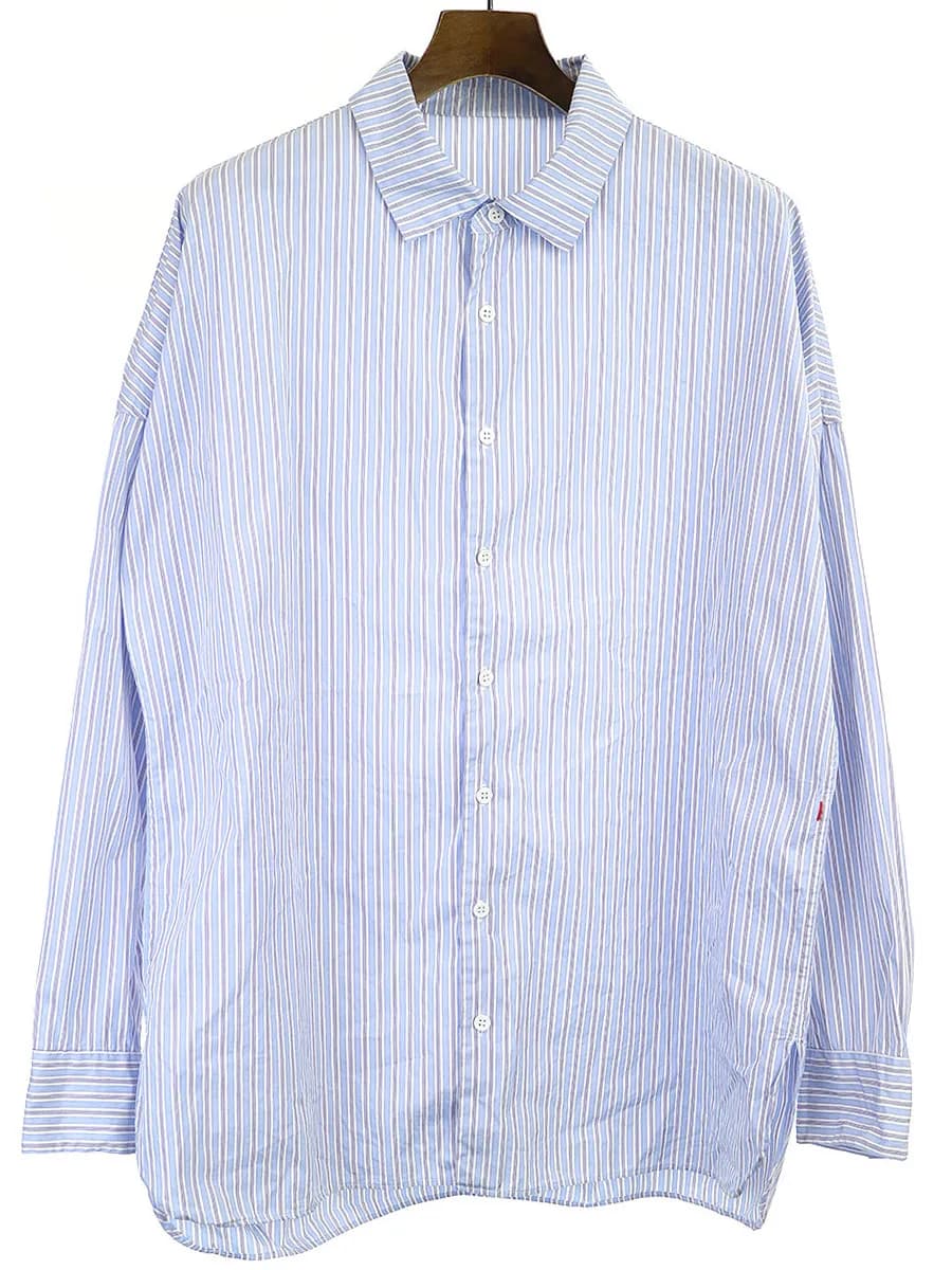CASEY CASEY ケイシー ケイシー 20SS HENRI SHIRT ストライプコットンシャツ