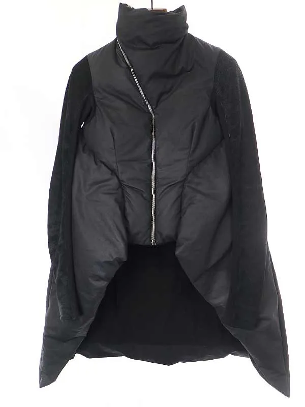 Rick Owens リックオウエンス 11AW 袖レザーコーティングダウンジャケット
