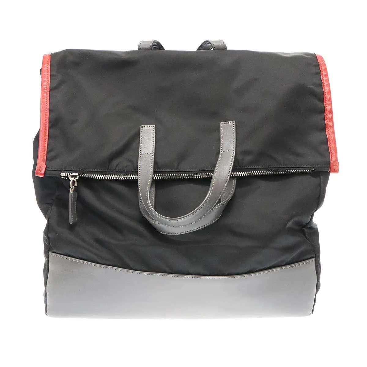 PRADA プラダ レザーコンビ2WAYナイロンバッグパック