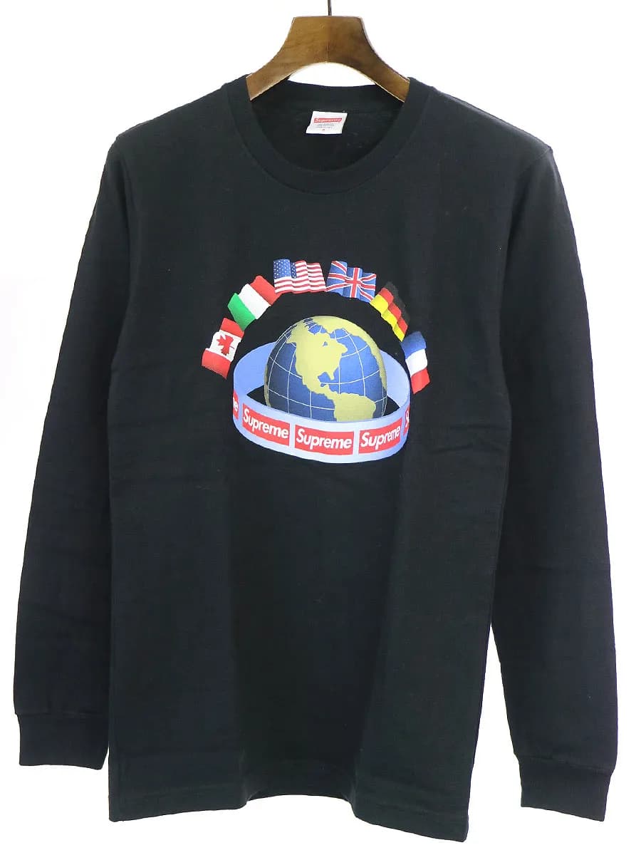Supreme シュプリーム 15AW Worldwide L/S Tee プリントカットソー