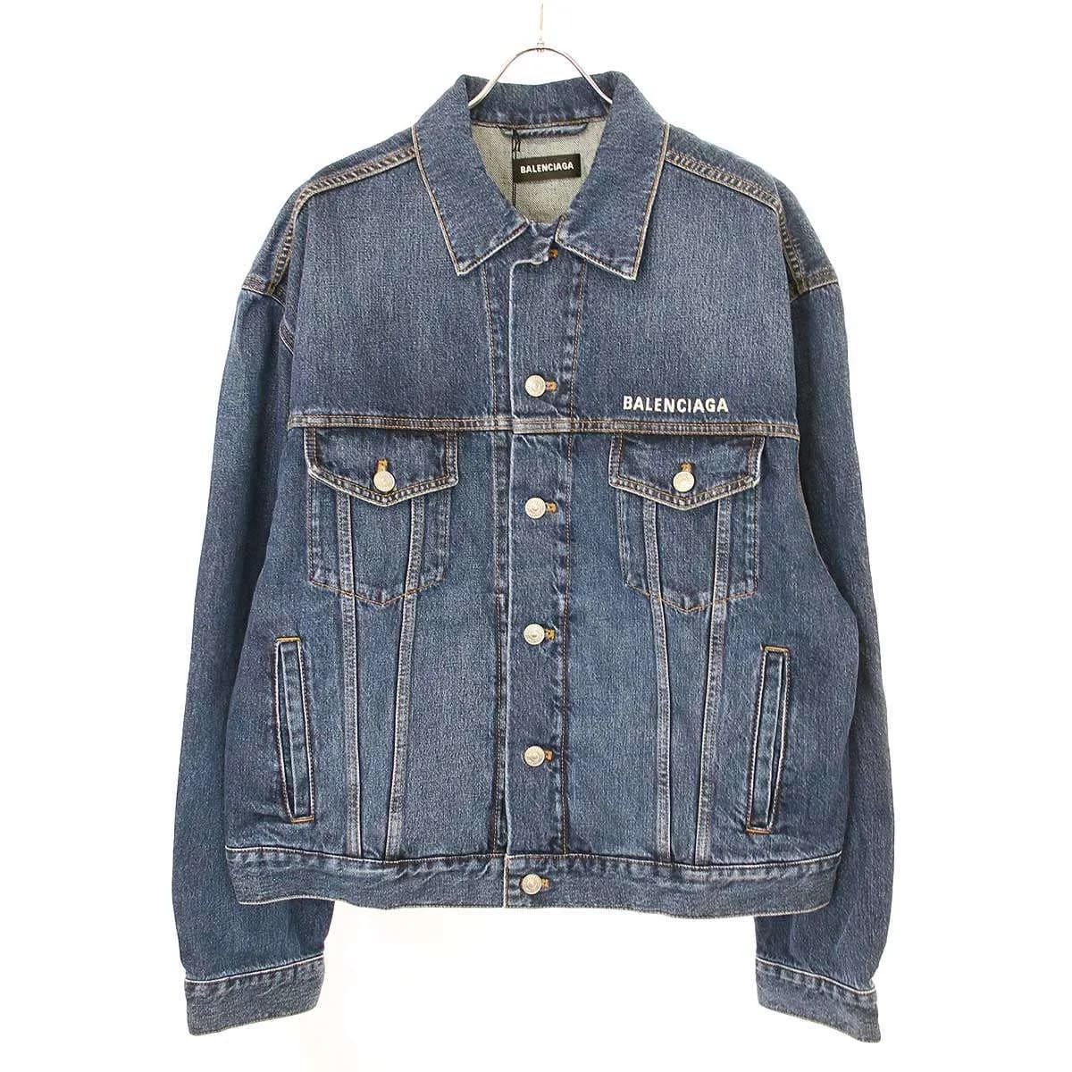 BALENCIAGA バレンシアガ 20AW エンブロイダリーロゴ デニムジャケット