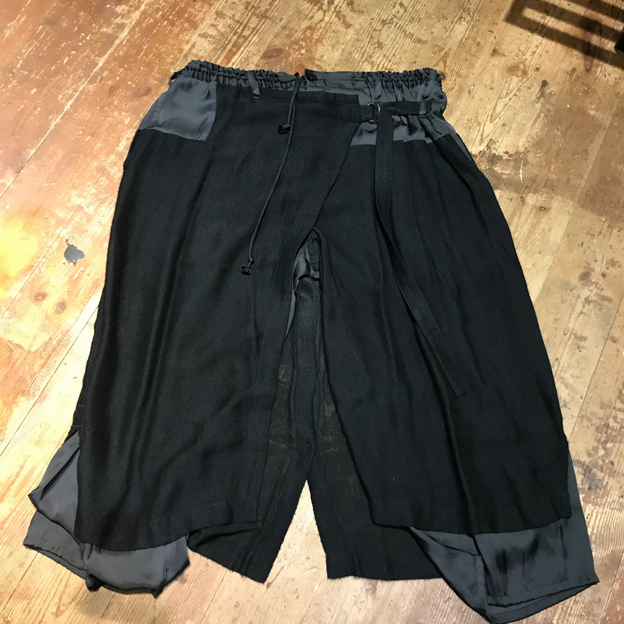 Yohji Yamamoto Yohji Yamamoto POUR HOMME 14SS LOOK8 切替ラップパンツ
