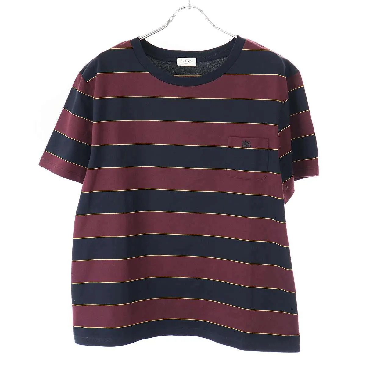CELINE セリーヌ トリオンフ刺繍入り ラージストライプ Tシャツ