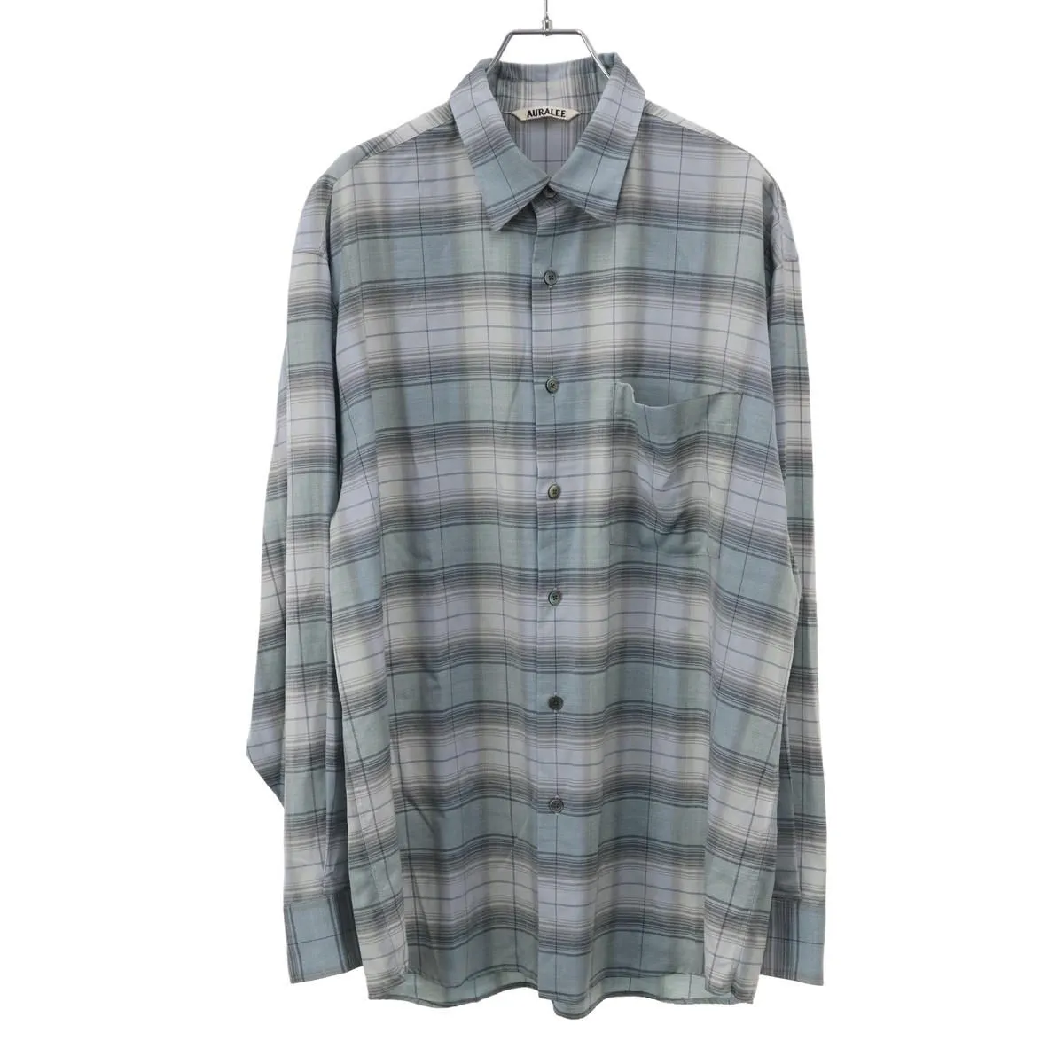 AURALEE オーラリー 25SS SUPER LIGHT WOOL CHECK SHIRT チェックシャツ A25SS01LC
