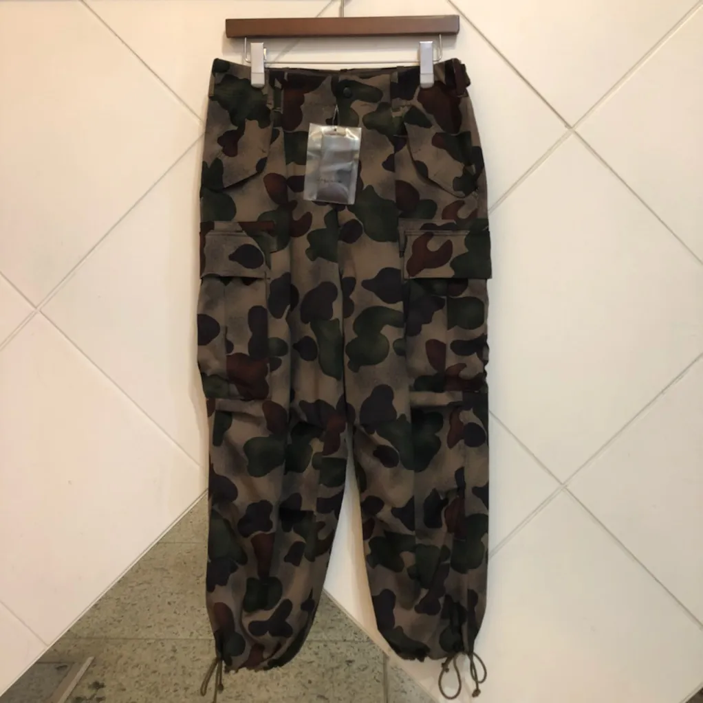 Yohji Yamamoto Yohji Yamamoto POUR HOMME 17AW ウールギャバジンカモフラージュカーゴパンツ