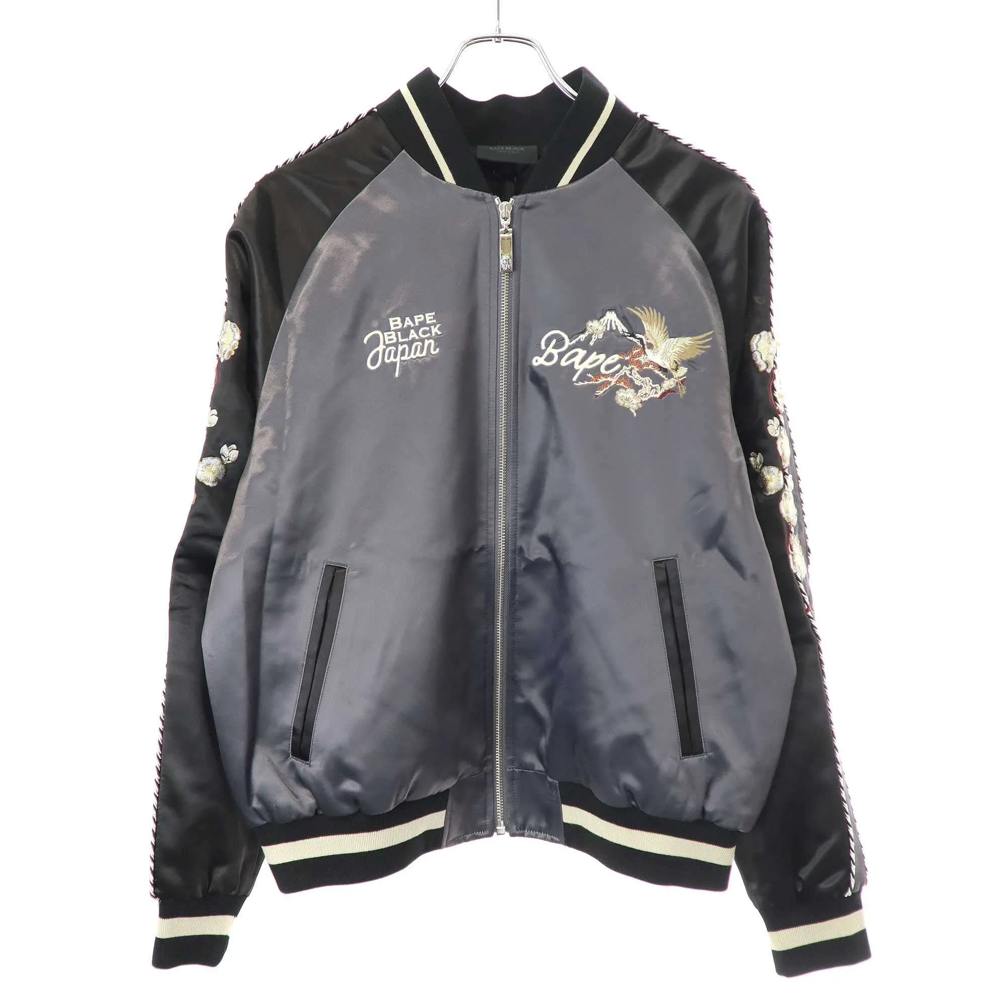 A BATHING APE ア ベイシング エイプ ベイプ ブラック 24AW SOUVENIR JACKET スカジャン
