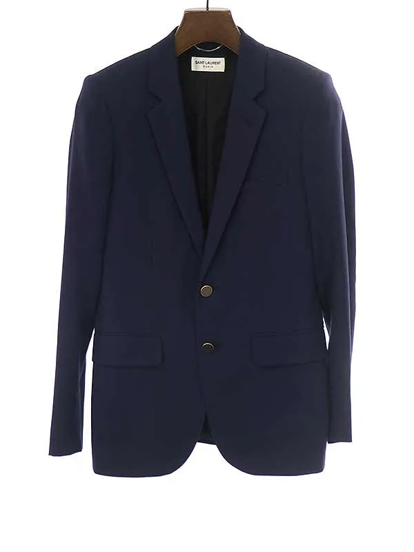SAINT LAURENT サンローラン パリ 15AW 金ボタンノッチドラペル2Bテーラードジャケット
