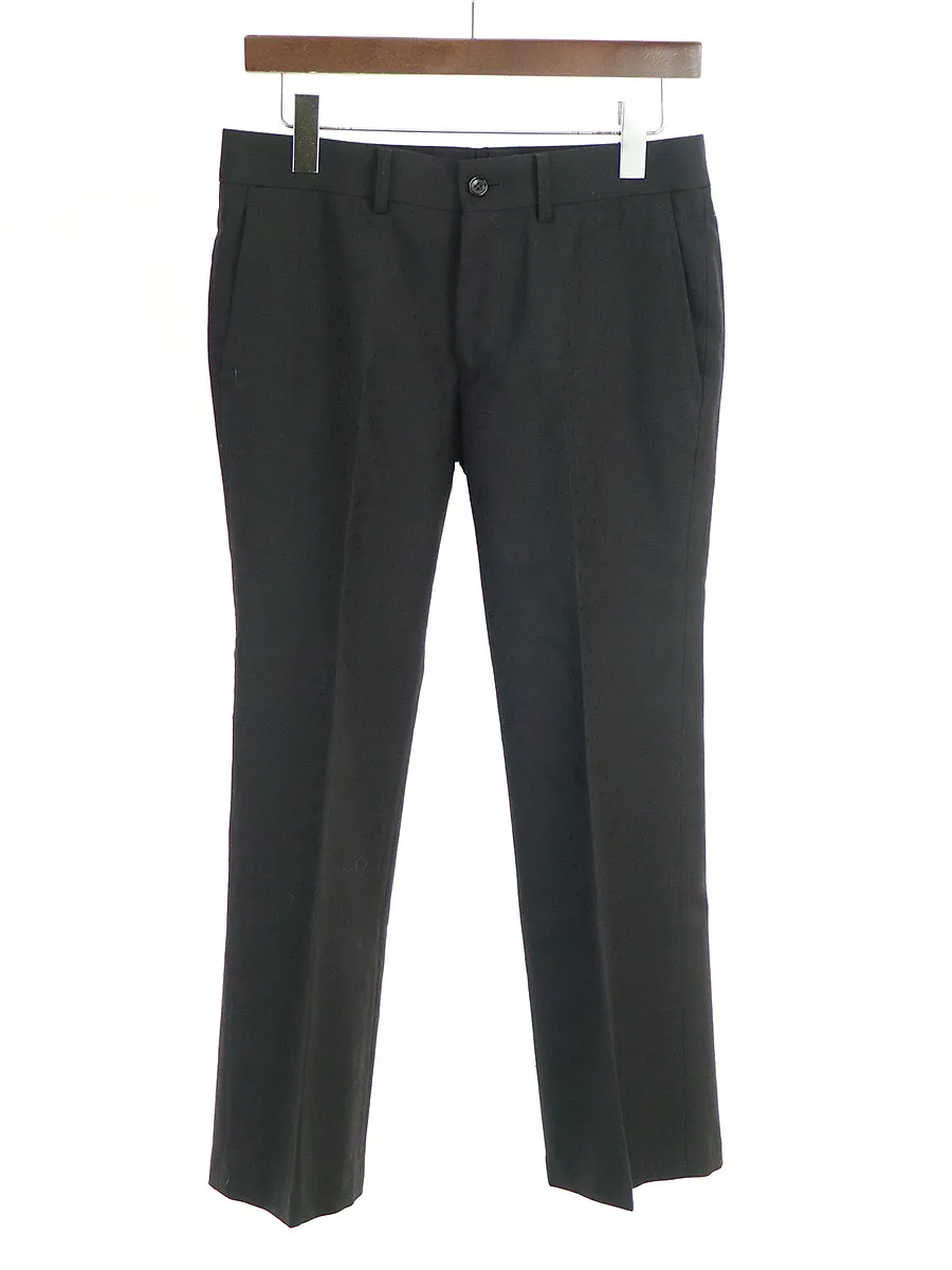 COMME des GARCONS トリコ コムデギャルソン 18SS フラワードットウールシルクスラックスパンツ
