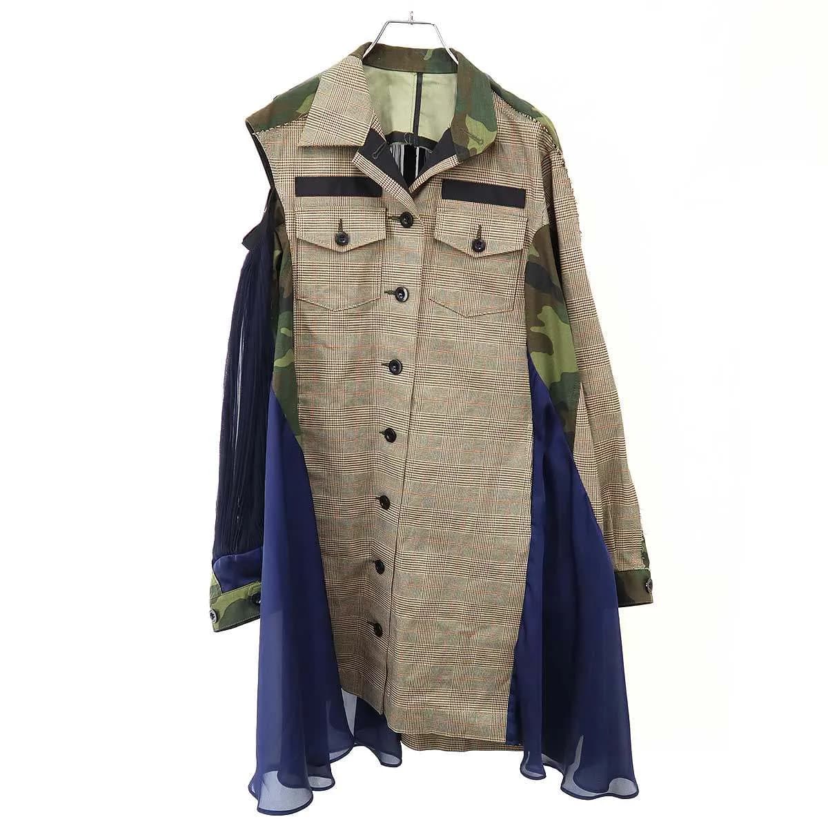 sacai サカイ 18SS 2WAY カモフラメッシュドッキングワンピース