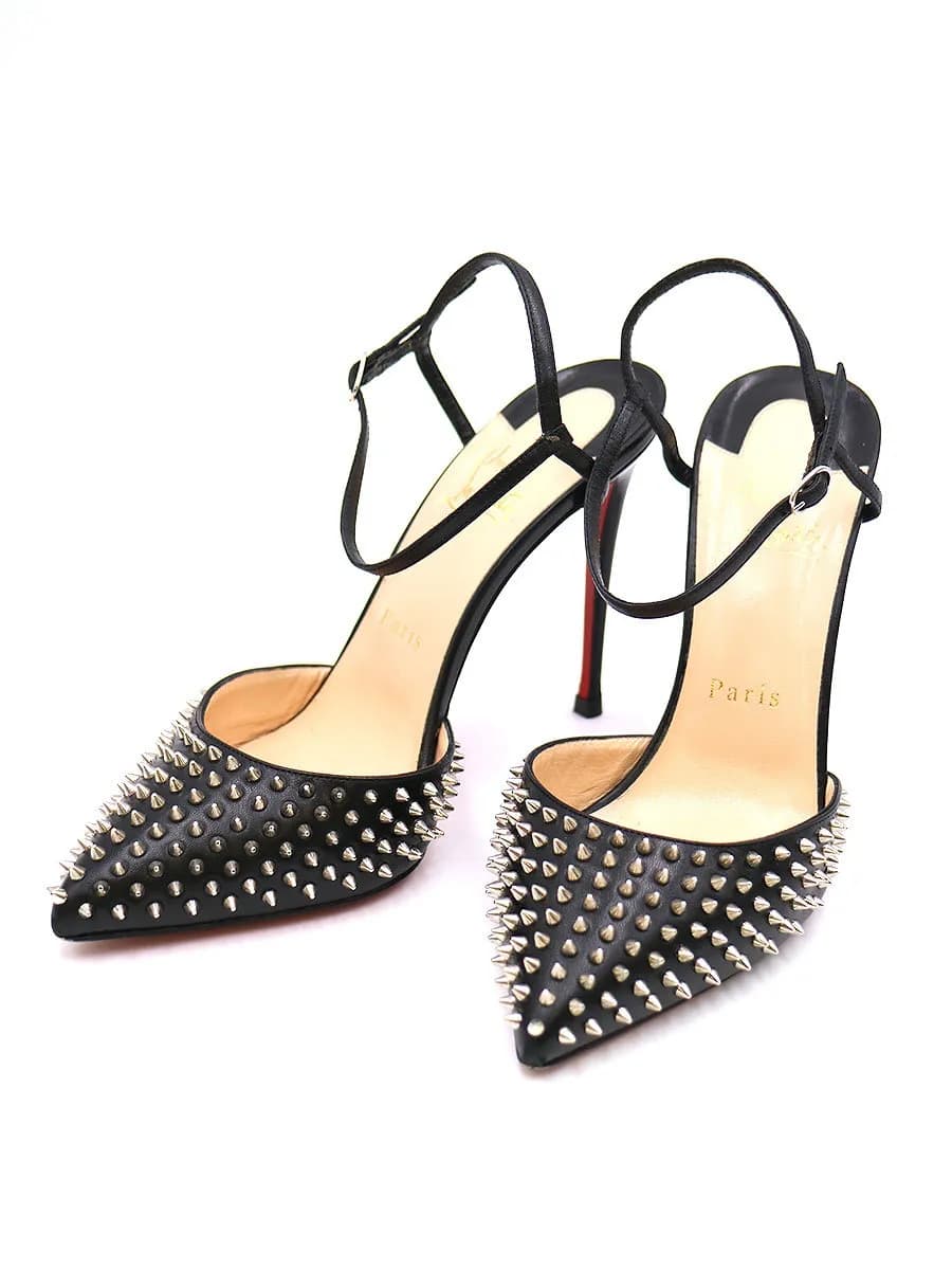 VALENTINO ヴァレンティノガラヴァーニ スタッズ ロックスタッズハイヒールレザーパンプス