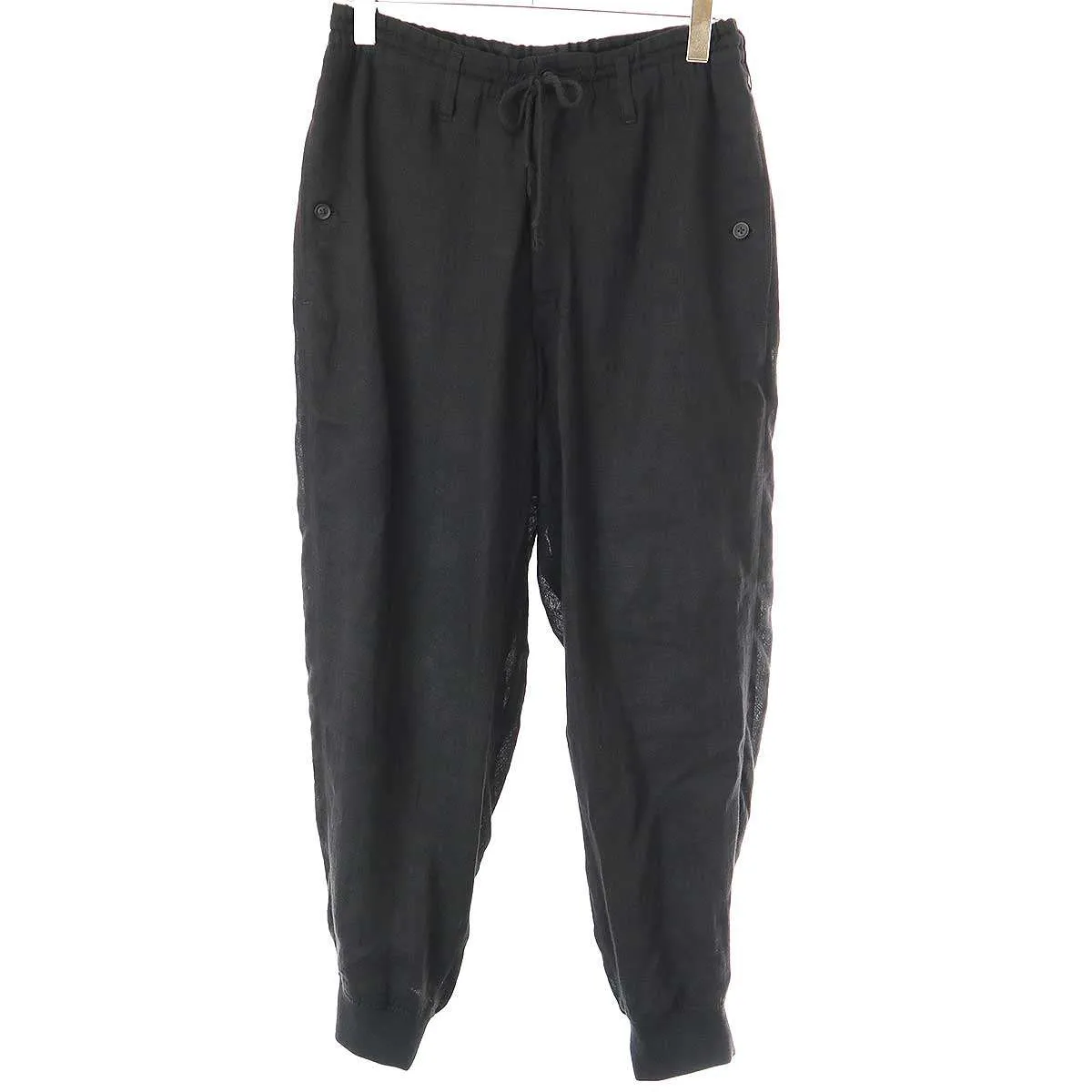 Yohji Yamamoto ヨウジヤマモト プールオム 24SS リネンリブパンツ HS-P20-319