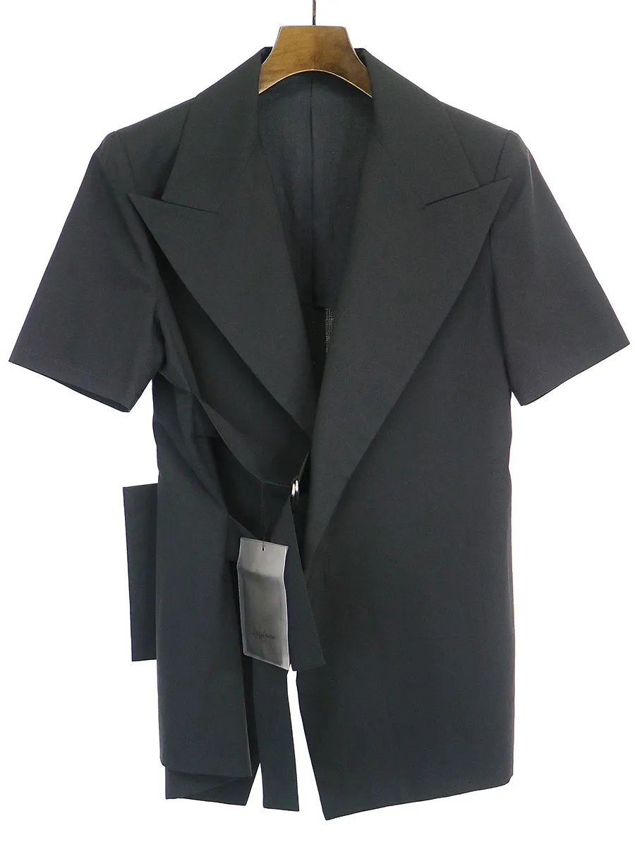 Yohji Yamamoto ヨウジヤマモト ファム 04SS ショートスリーブベルテッドジャケット