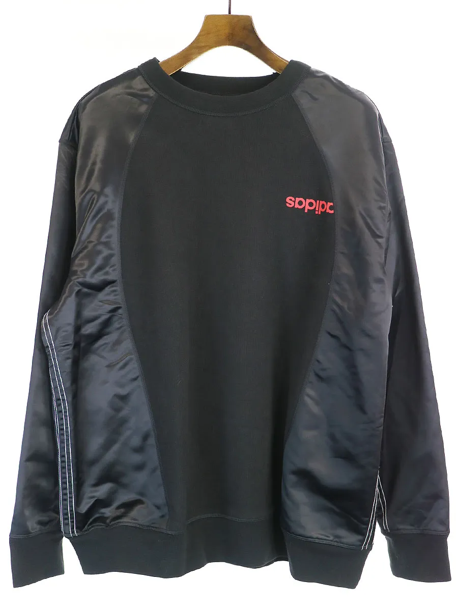 ALEXANDER WANG アディダス オリジナルス バイ アレキサンダーワン 18AW crew neck sweatshirt Season4 切替デザインスウェットトレーナー