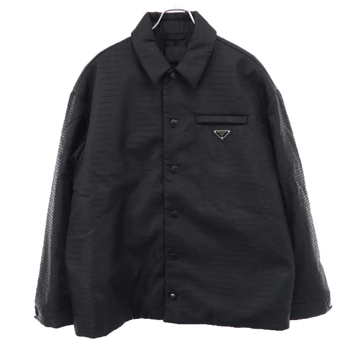 PRADA プラダ RE-NYLON ロゴプレート パテッドシャツジャケット