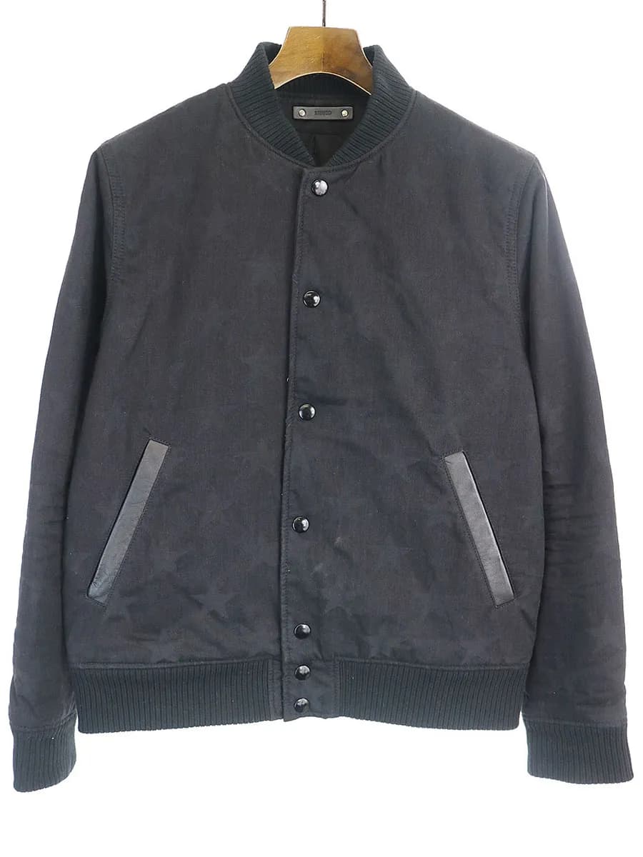 MINEDENIM マインデニム Discharge Star Rib Zip BZ スタープリントブルゾン