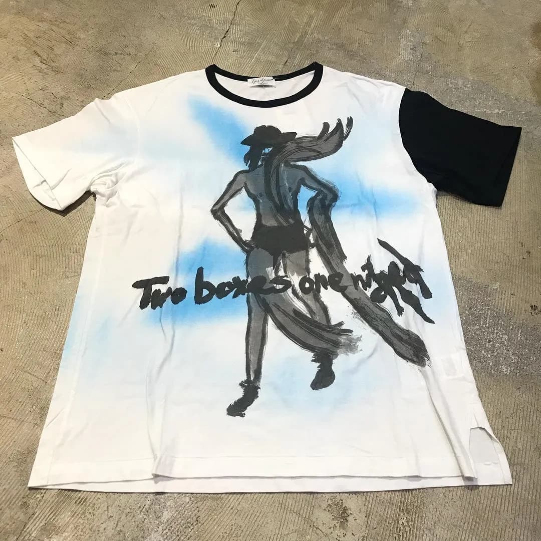 Yohji Yamamoto Yohji Yamamoto POUR HOMME 16SS 「Two bucks one night」顔料プリントTシャツ