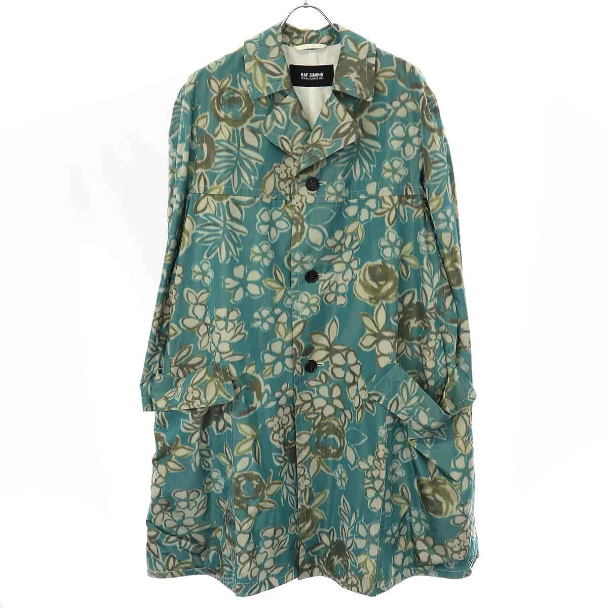 RAF SIMONS ラフシモンズ 22SS Relaxed Fit Rain Coat 総柄ロングコート