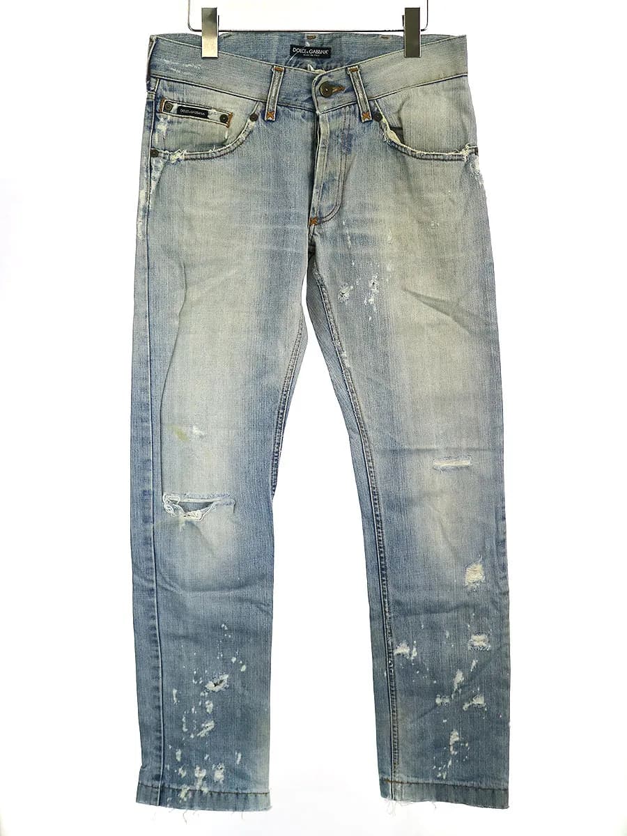 DOLCE&GABBANA ドルチェ&ガッバーナ 05SS Hollywood COWBOY ダメージデニムパンツ