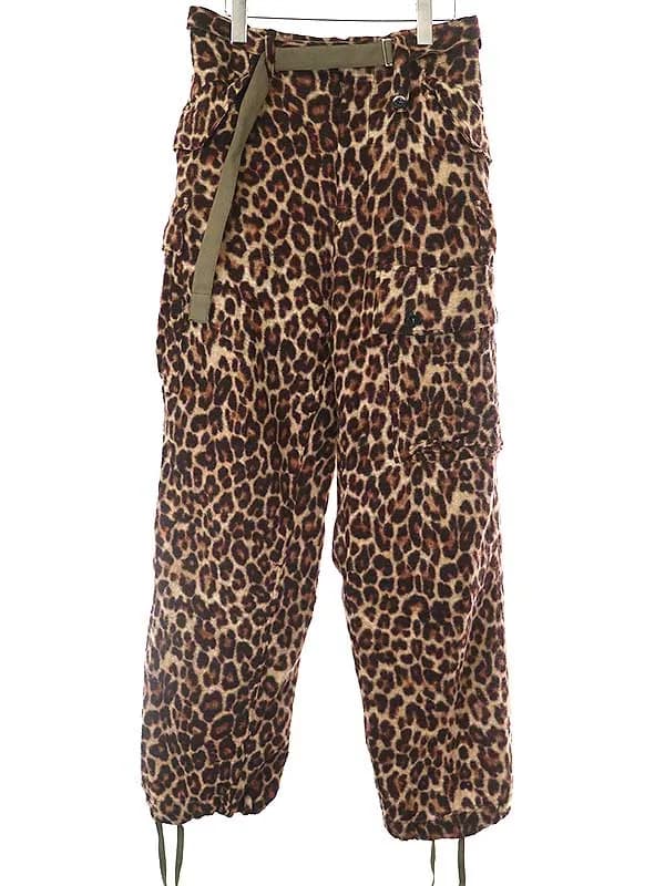 sacai サカイ 20AW Leopard Shrivel Pants レオパードカーゴパンツ