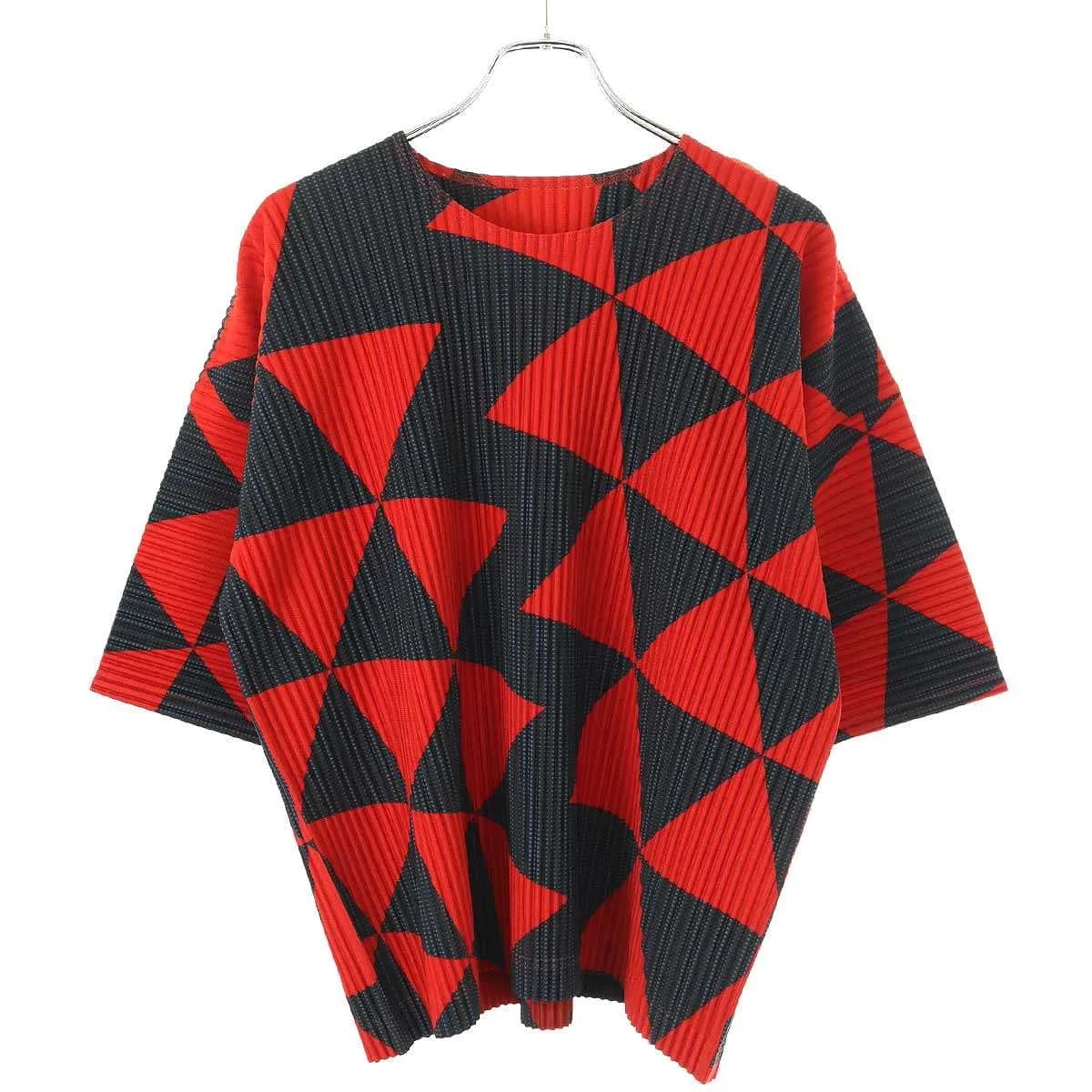 ISSEY MIYAKE オム プリッセ イッセイ ミヤケ 23AW TRIANGULAR GRID トライアングルプリーツトップス HP33JK351