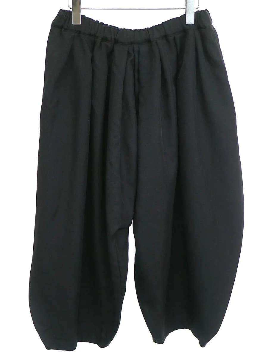 COMME des GARCONS ブラック コムデギャルソン 20SS 製品洗い加工スピンドル入りイージータックパンツ