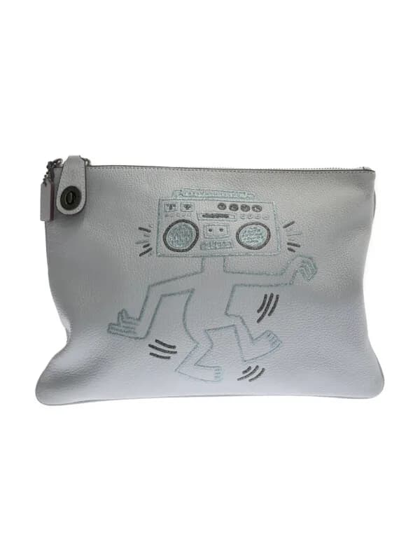 COACH コーチ ロボット イラストレザークラッチバッグ