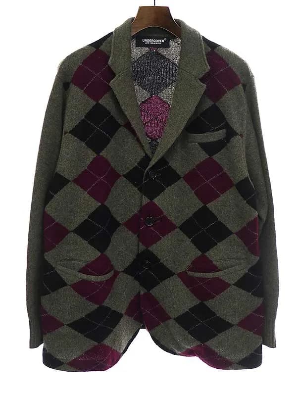 UNDERCOVER アンダーカバー 21AW アーガイルカシミヤニットジャケット