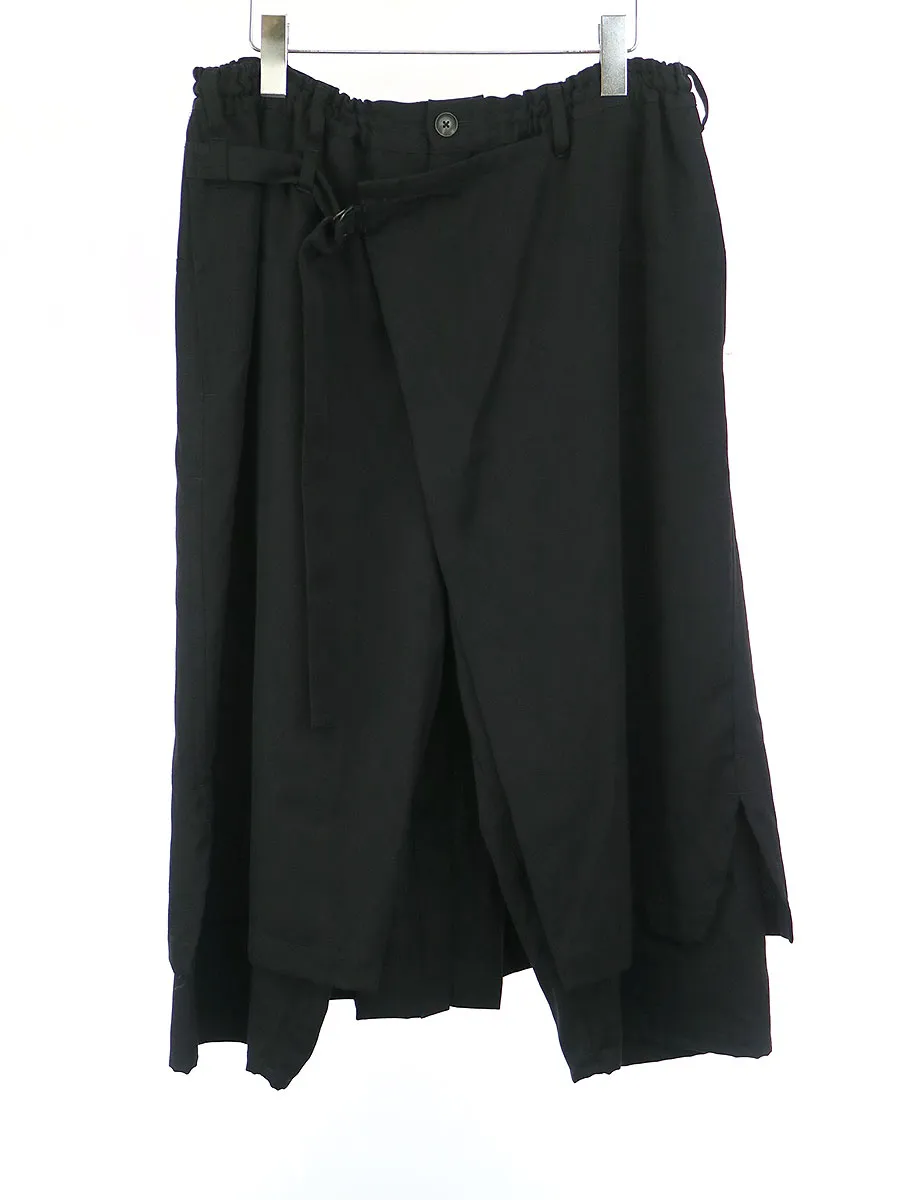 Yohji Yamamoto ヨウジヤマモトプールオム 18SS ウールギャバジンラップパンツ