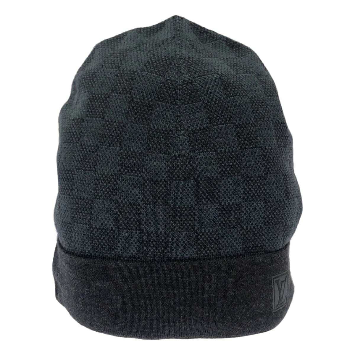 LOUIS VUITTON ルイヴィトン M70011 ボネプティ ダミエ ウールコバルトLVロゴワッペン ニットキャップ