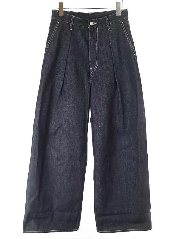 Graphpaper グラフペーパー 22AW Selvage Denim Two Tuck Wide Pants 2タックワイドデニムパンツ