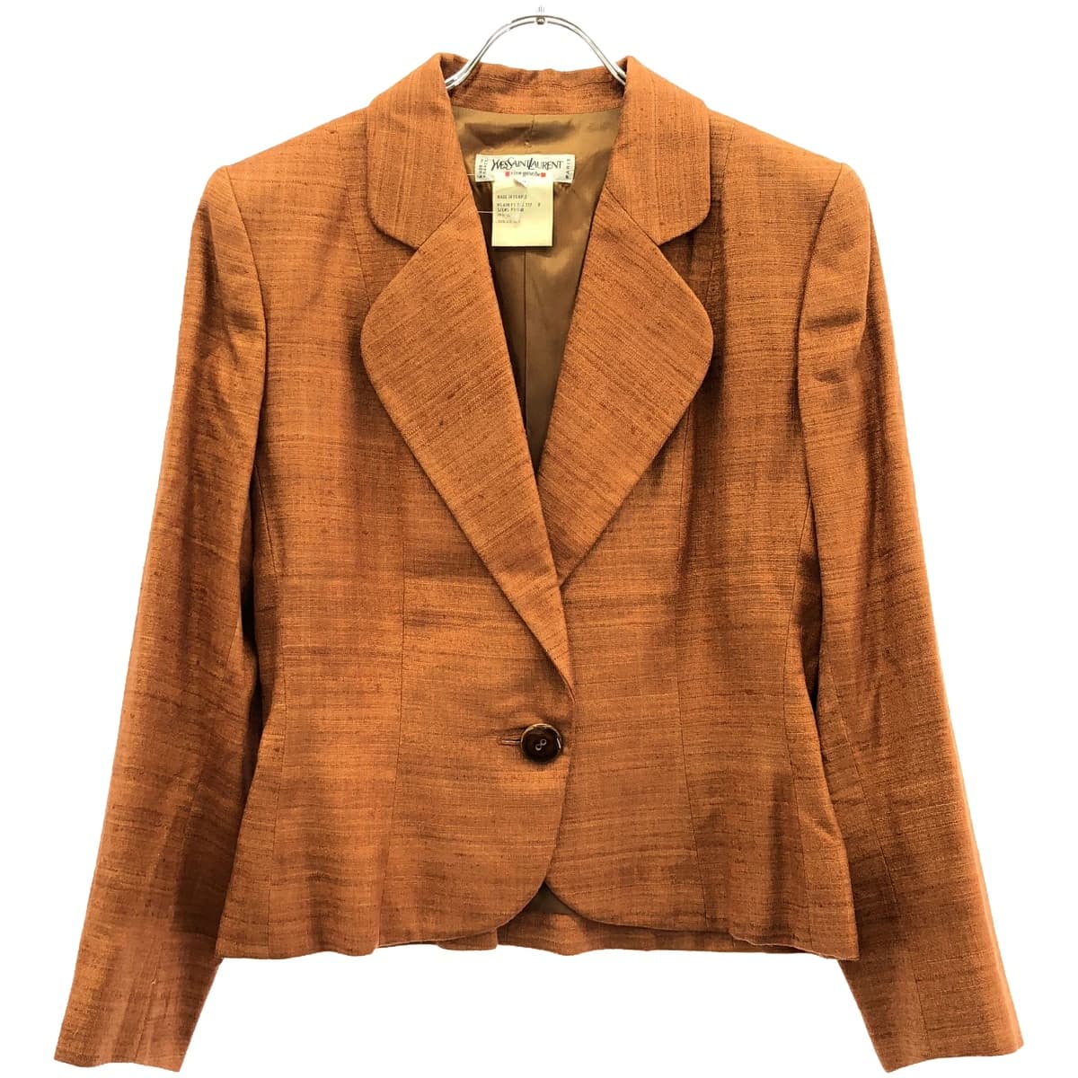 SAINT LAURENT イヴサンローラン リヴゴーシュ 1990's シルク1Bジャケット&ワンピース セットアップ