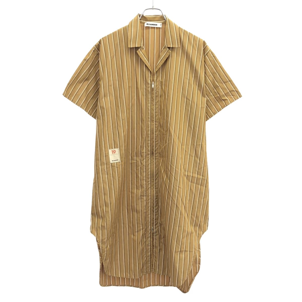 JIL SANDER ジルサンダー 19SS ストライプ ジップアップショートスリーブコート JSWO605706