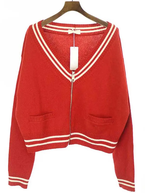 NEON SIGN ネオンサイン 18AW LETTERED ZIP CARDIGAN ジップアップカーディガン