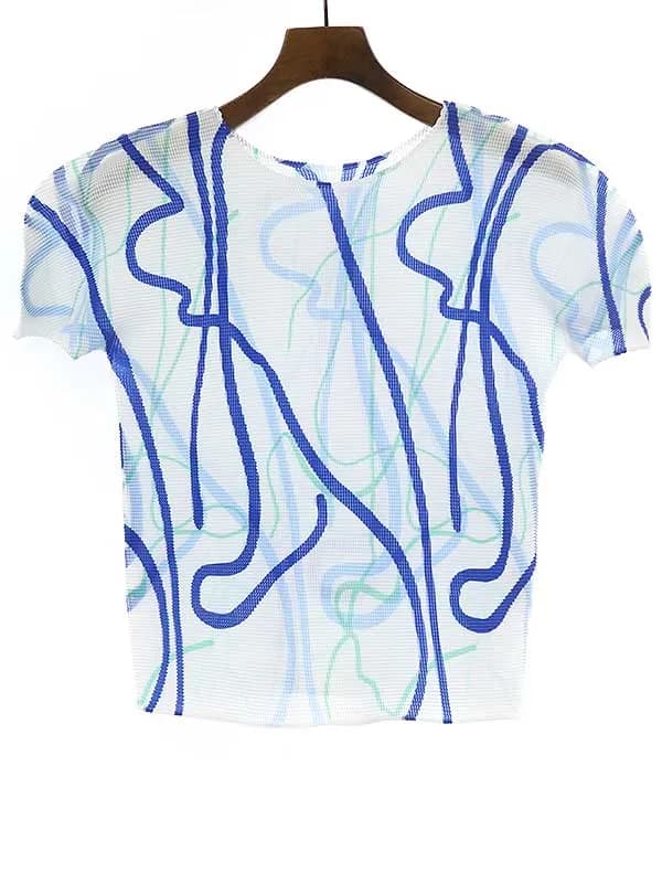 ISSEY MIYAKE ミーイッセイ ミヤケ 23AW HOWAN ストレッチプリーツTシャツ