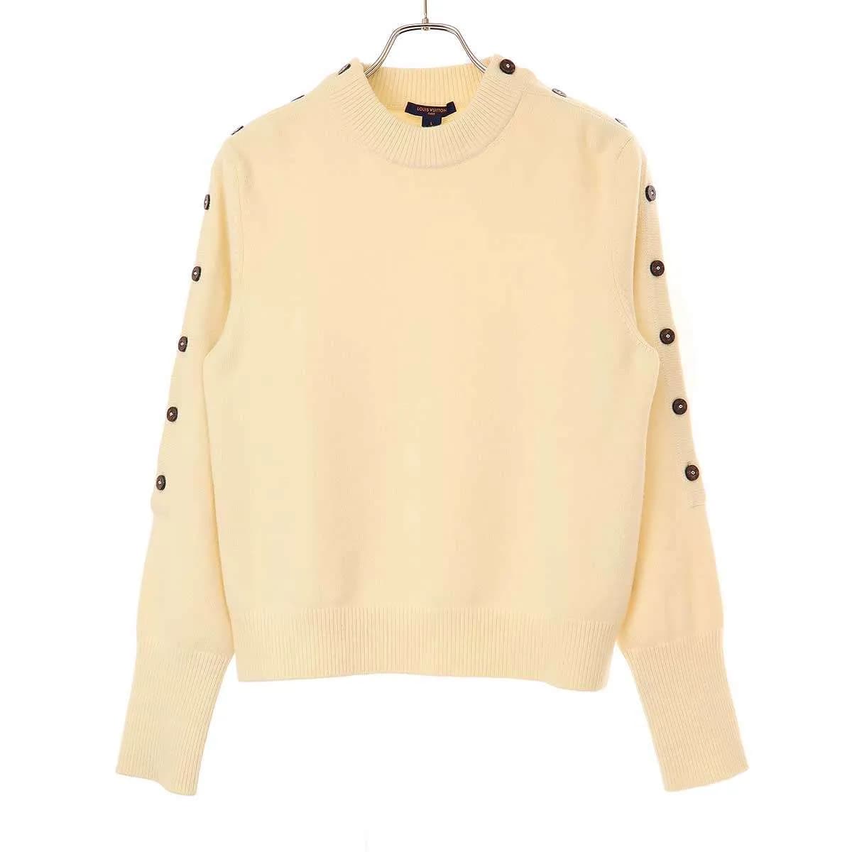 LOUIS VUITTON ルイヴィトン モノグラムボタンウールカシミヤニットセーター RW191A