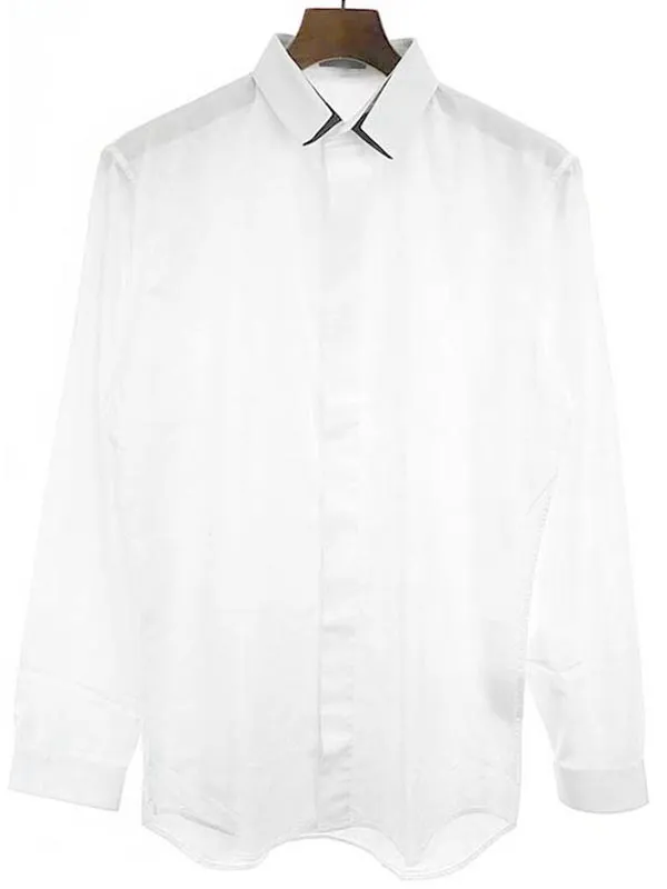 Dior HOMME ディオールオム 16SS カモフラ比翼カラーブロードシャツ