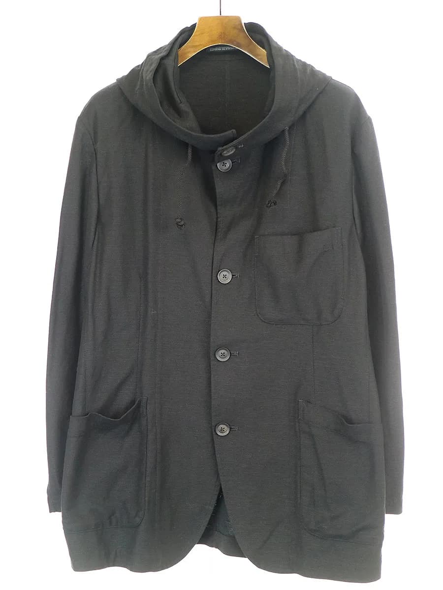 Yohji Yamamoto ヨウジヤマモト プール オム 19SS リネンコットンフーデッドジャケット